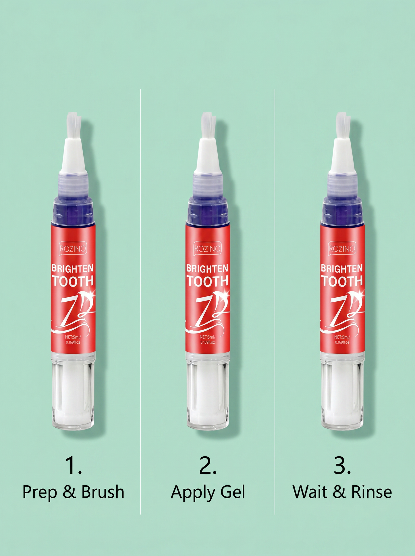7D Brighten Tooth Whitening Pen, 5% Hydrogen Peroxide Snow Tooth Formula