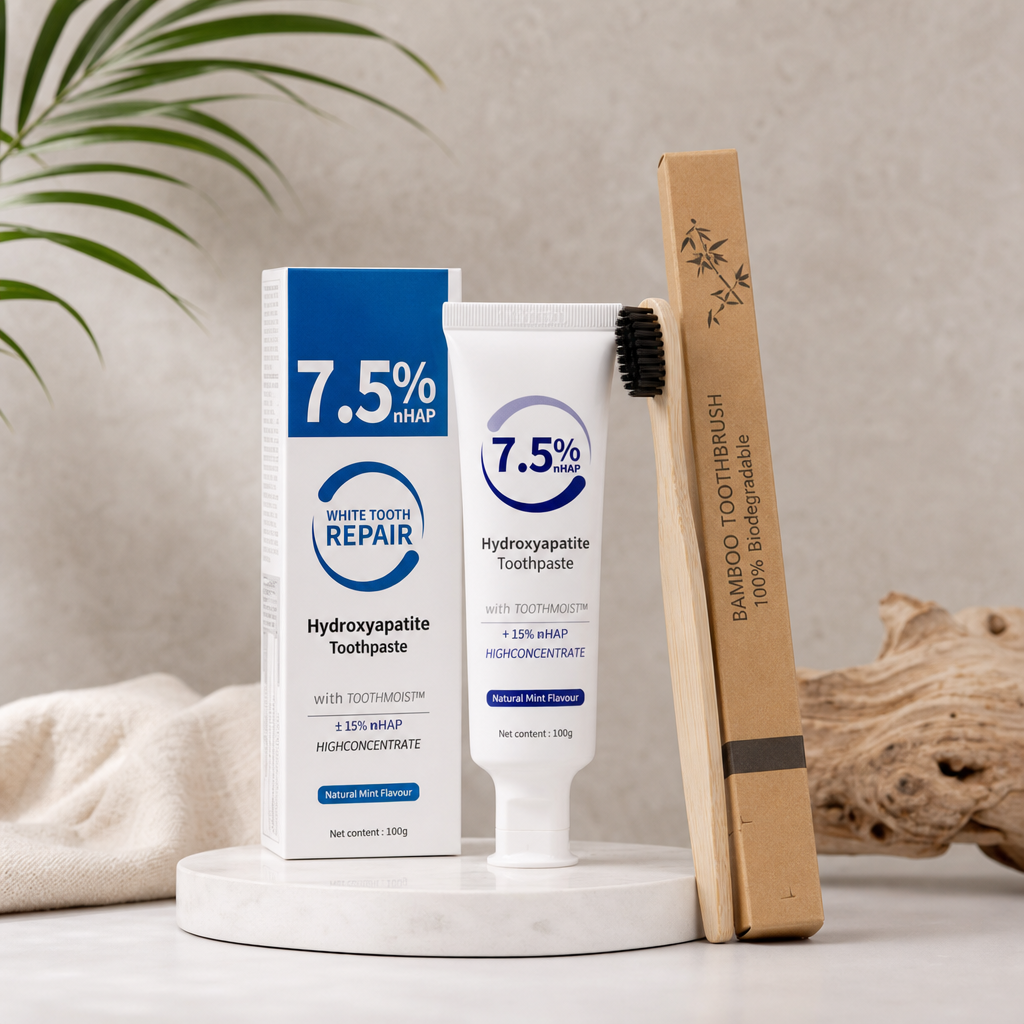 Probiotic whiting Toothpaste + Bamboo Toothbrush